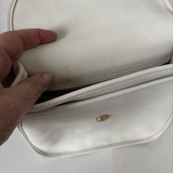 Vtg Coach Lindsay Bone White Bone Handbag Purse Crossbody #9888 - Picture 12 of 13